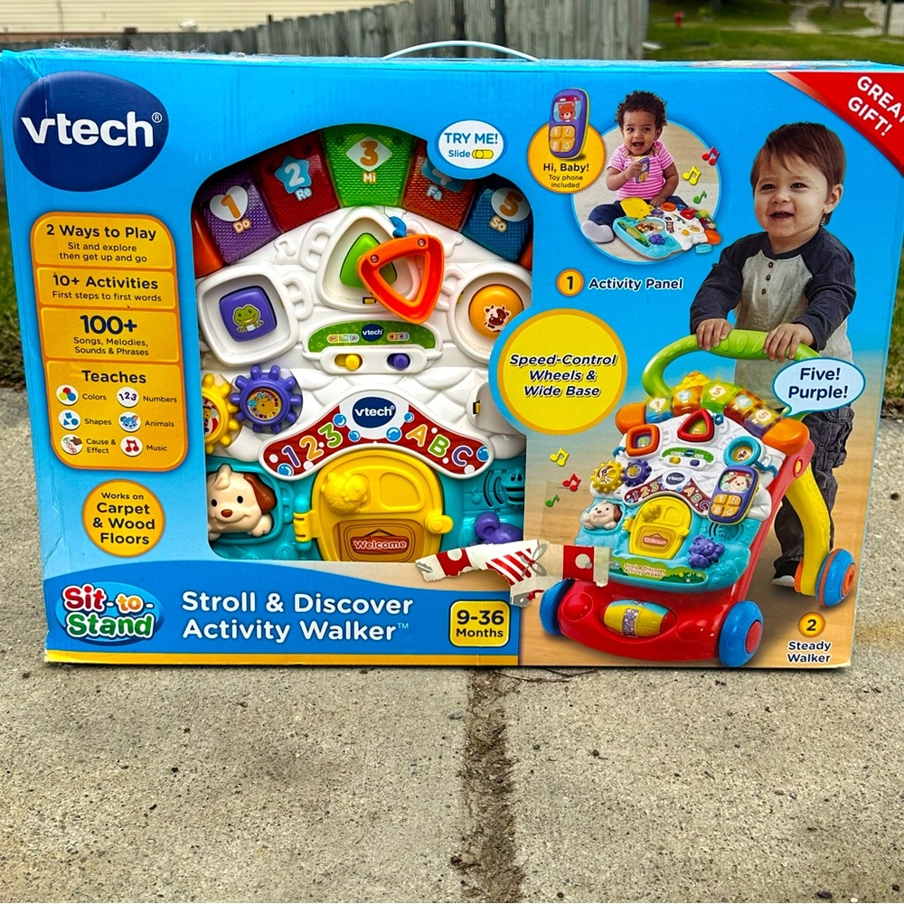 Sit-to-Stand Stroll & Discover Activity Walker - Multicolor